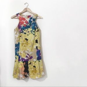 DONNA MORGAN Floral Pleated Multicolored Dress 4